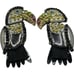 Baublebar Black Toucan Bird Crystal Multi-Color Accent Movable Post Earrings