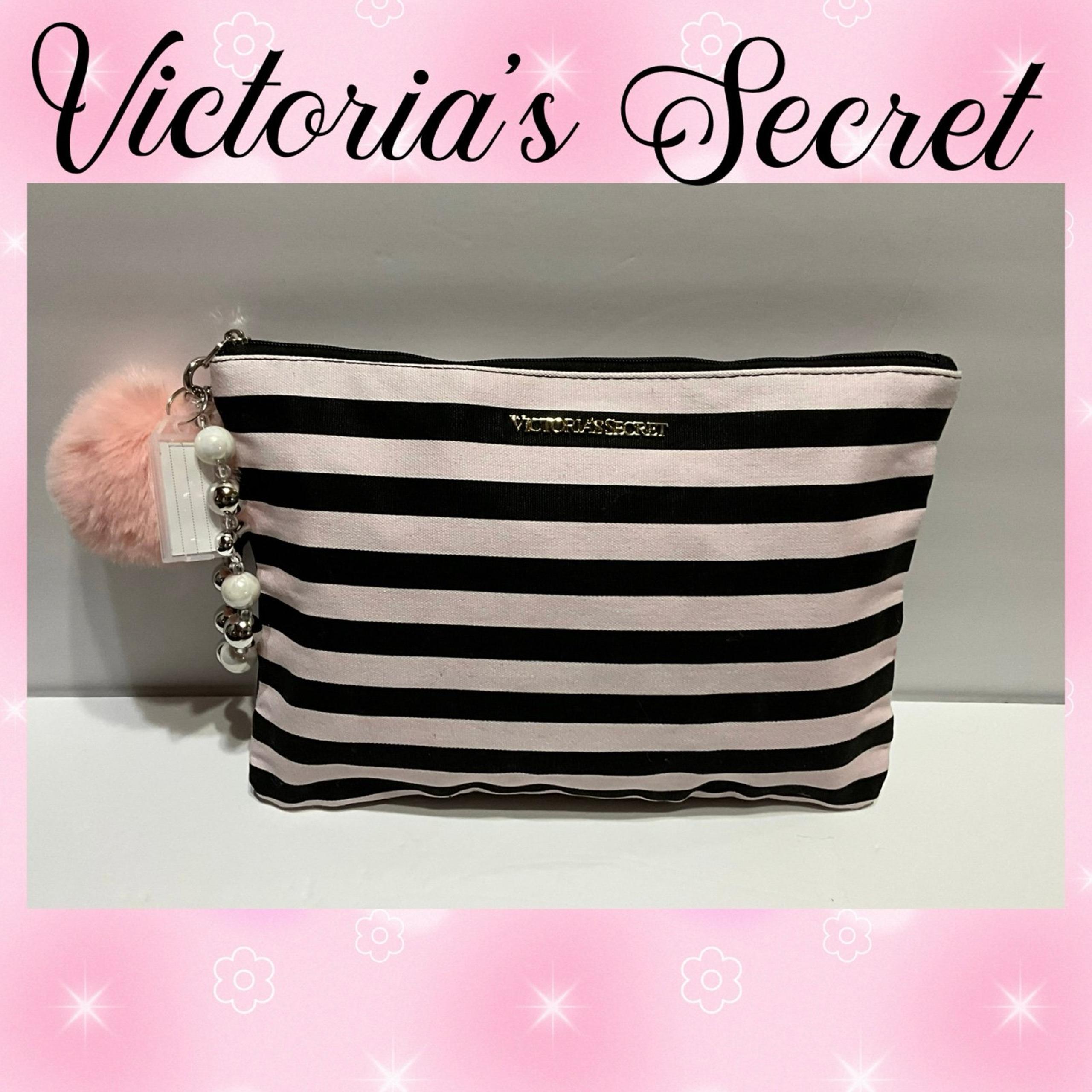 Victoria’s Secret Black/Light Pink/Toiletries/Cosmetic/Makeup Bag