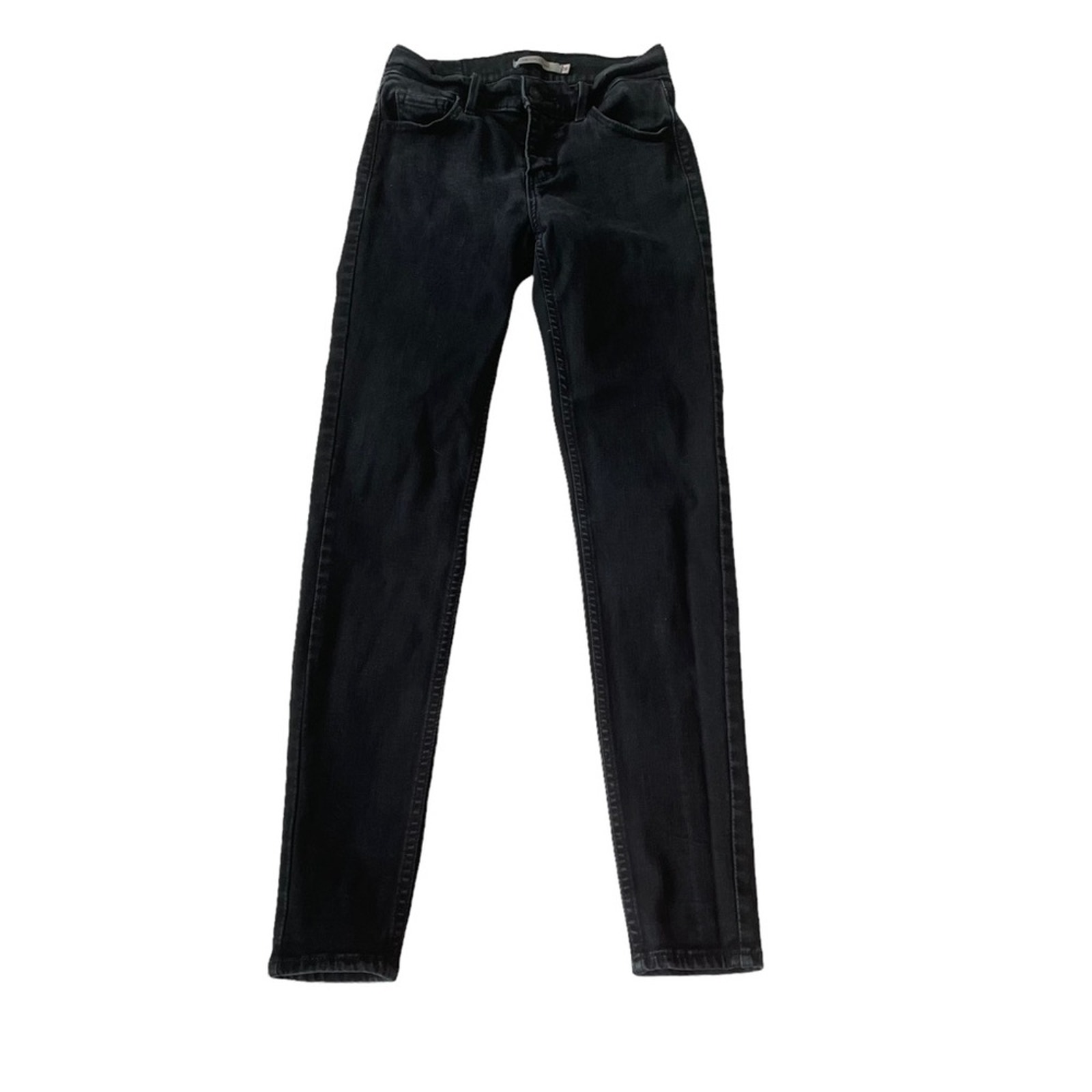 Levi's 710 Super Skinny Jeans Legging Distressed Black Gray 26 EUC