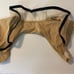 Kelle dance costume tan black bolero ruffle jacket corset crop top only MA adult