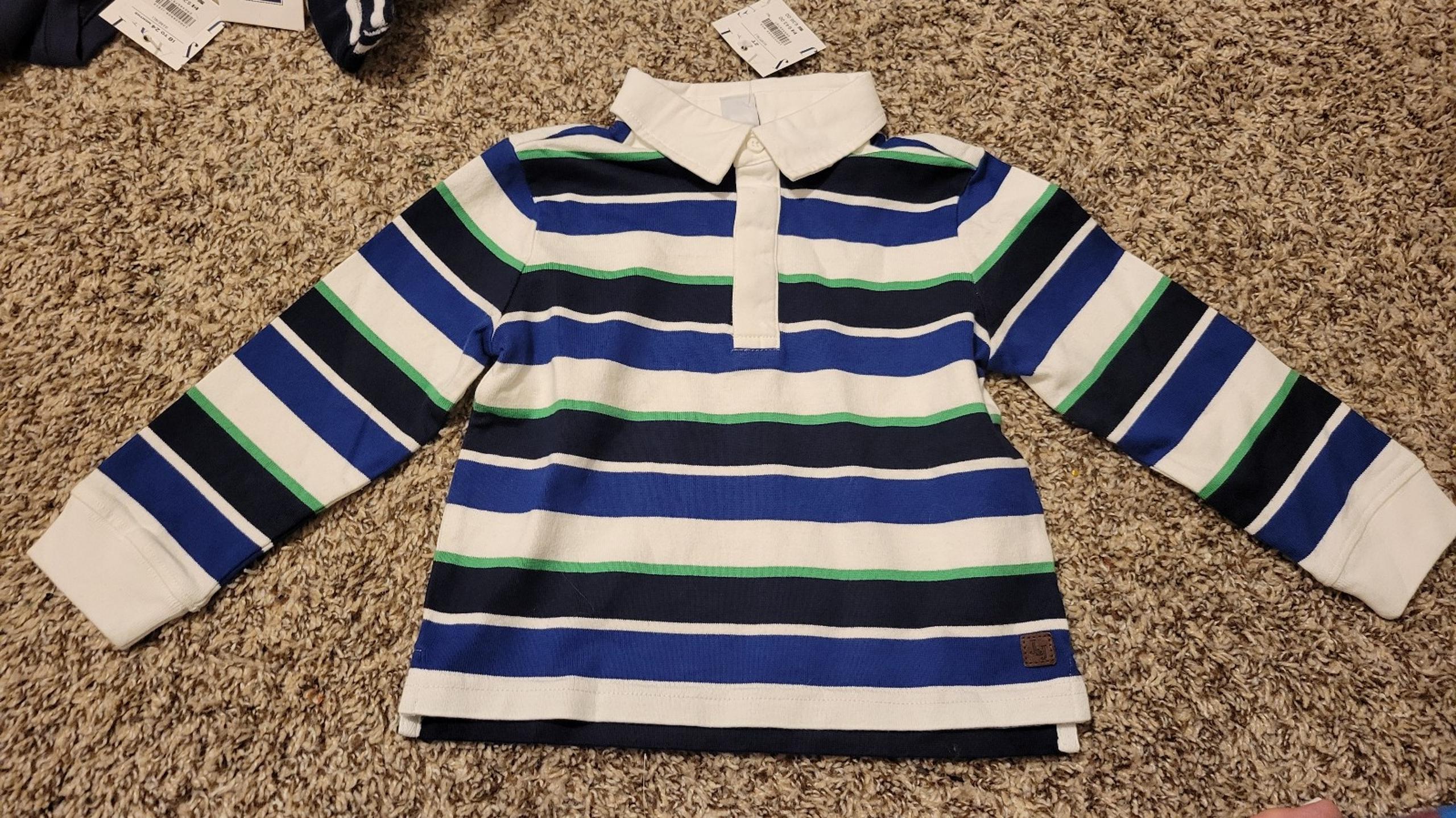 Janie and Jack Toddler Boy Long Sleeve Polo size 2T