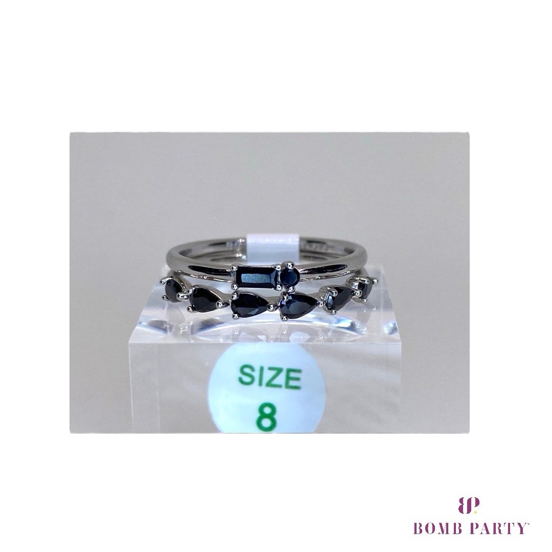 Bomb Party Sterling Club Ring RBP5417 Black Onyx