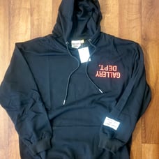 Gallery Dept Men’s Pullover Hooded Sweatshirt Black/Red Size XL