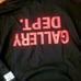 Gallery Dept Men’s Pullover Hooded Sweatshirt Black/Red Size XL