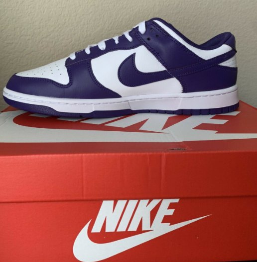 Size 12 Men Nike Dunk Low Championship Court Purple White DD1391-104 FAST SHIP