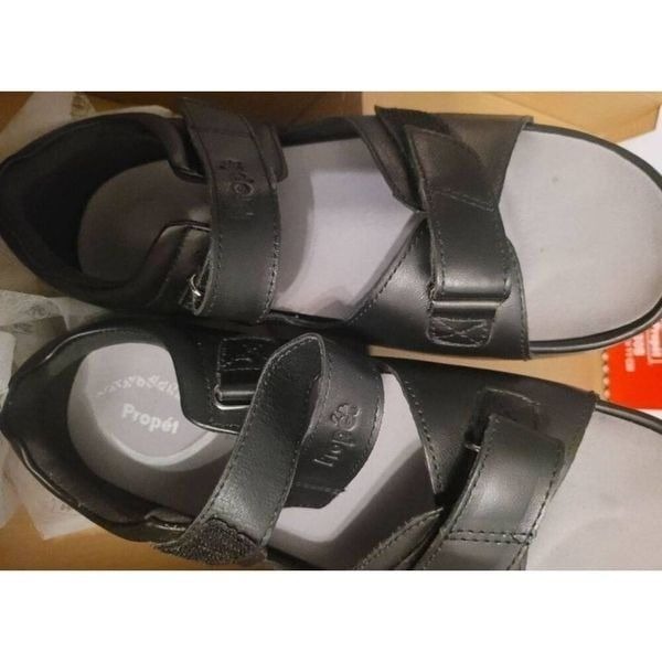 Propet Orthopedic Women's10 wide width black sandals Nitb leather double straps