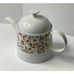 Melitta Friesland Jeverland Wiesmoor Tea Pot German Germany Brown Flower Vintage