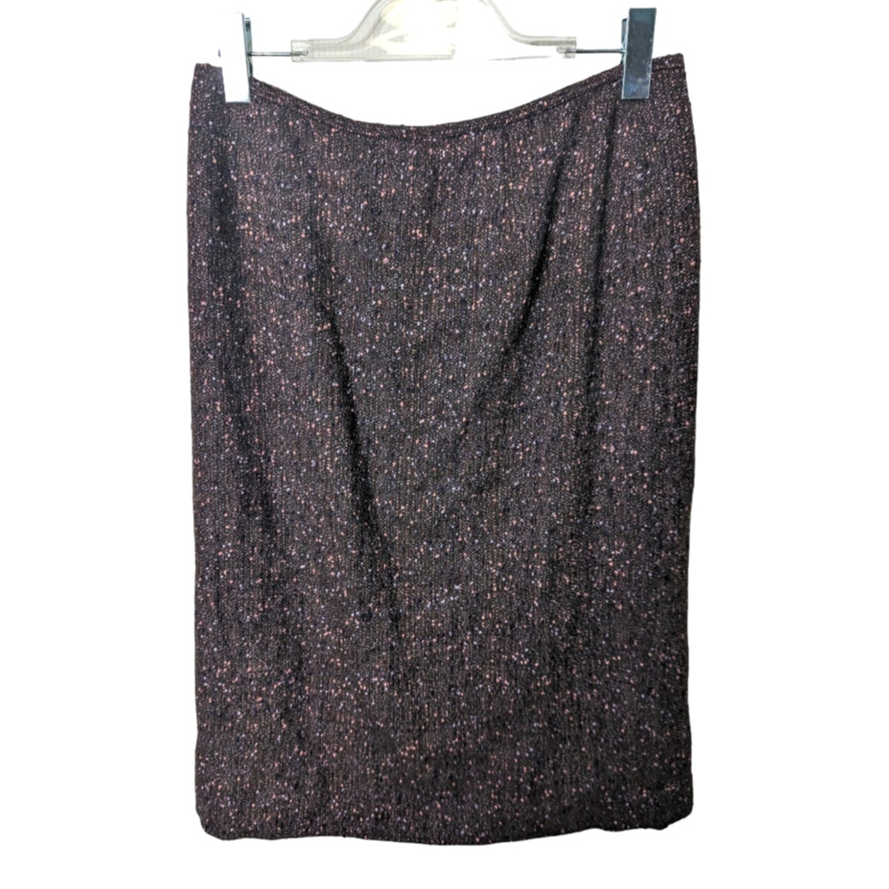 Lafayette 148 Tweed Pencil Straight Skirt Knee Length NWOT Size 12