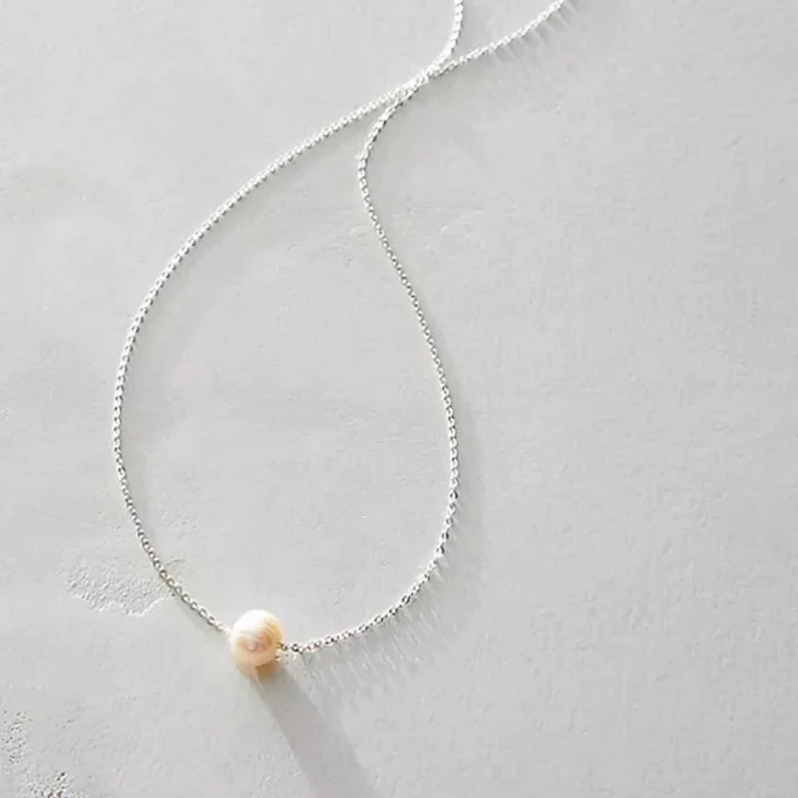 Anthropologie Floating White Pearl Necklace
