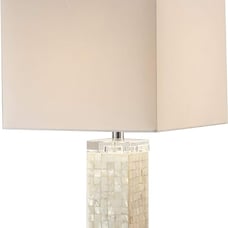 Benjara Table Lamp, Silver #3696