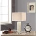 Benjara Table Lamp, Silver #3696