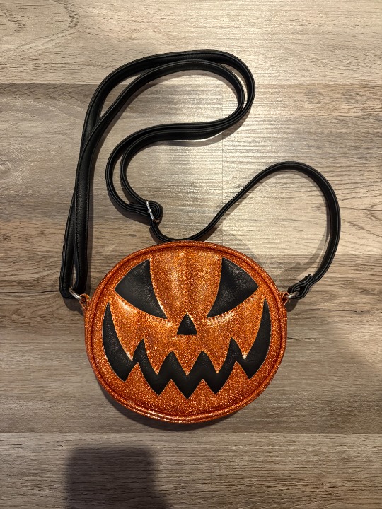 Love Pain and Stitches Pumokin Kult Mini Orange Crossbody