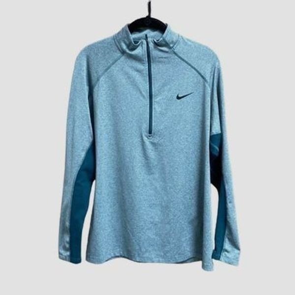 Nike Green Heather Dry-Fit Quarter Zip Pullover Size 2XL