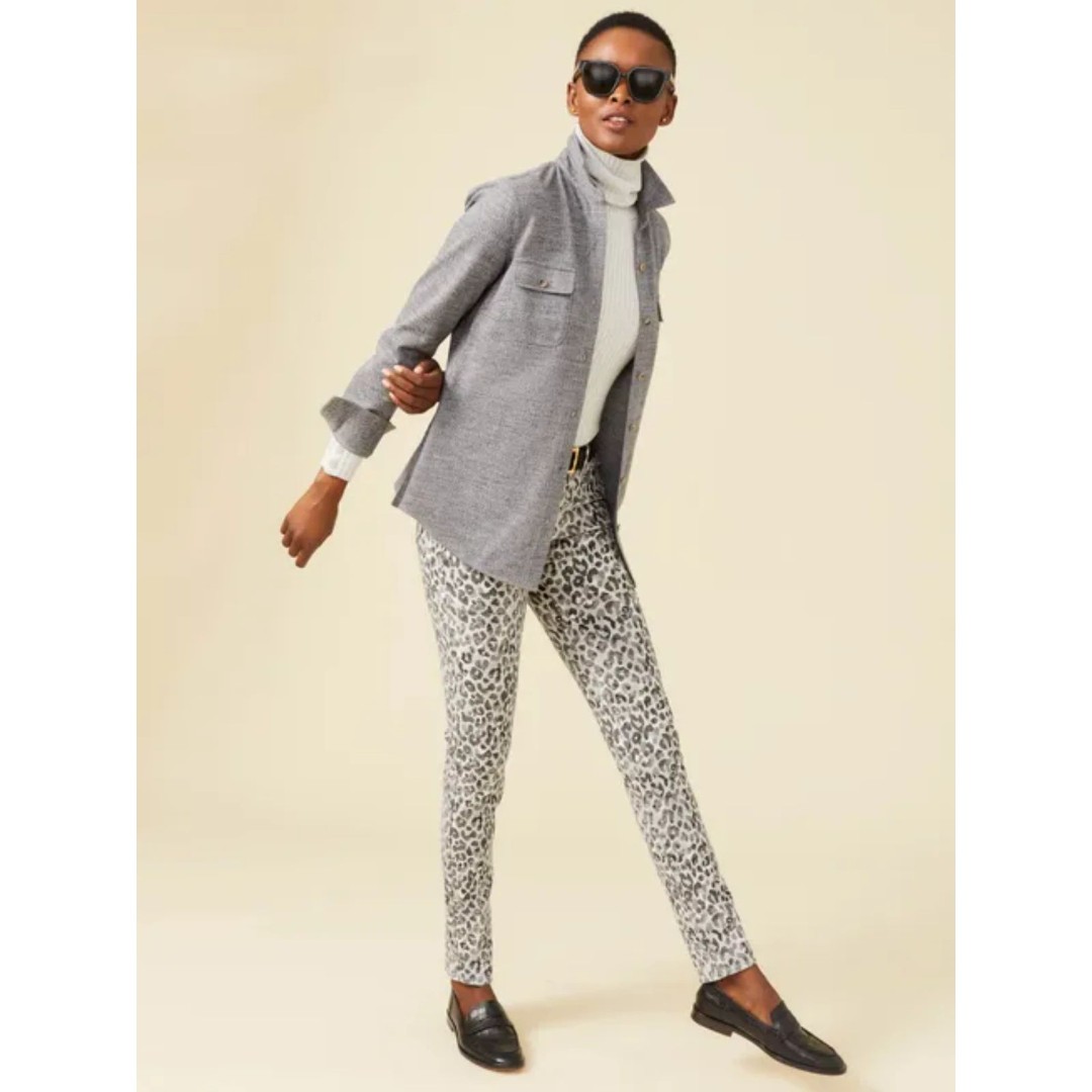 J. Mclaughlin Lexi Jeans in Petit Watercolor Cheetah 6