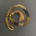 New Handmade Tigers Eye Black Tourmaline Yellow Quartz Beaded Knotted Mala