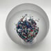 Glass paperweight with Millifiore Glass Vase floating inside - multi color