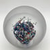 Glass paperweight with Millifiore Glass Vase floating inside - multi color