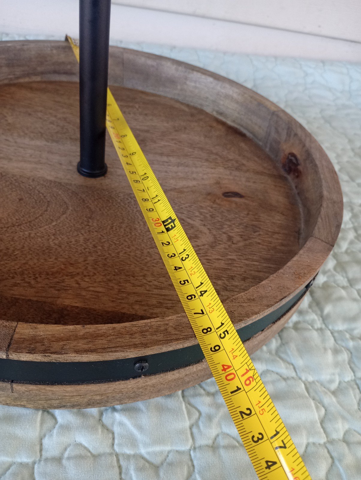 Mikasa Lazy Susan 2-tier Rotating Spinning Mango Wood - Brown - detail