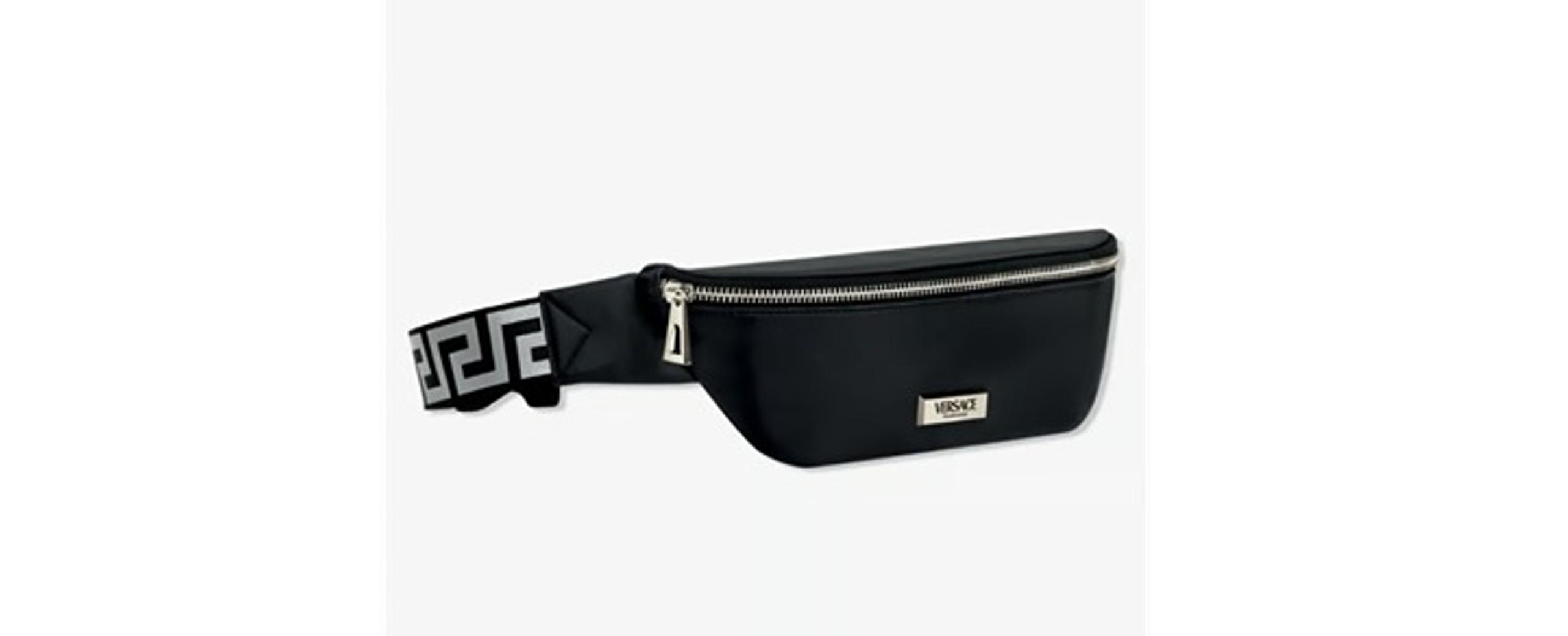 VERSACE BLACK FANNY PACK BELT BAG SHOULDER NEW RARE FRAGRANCE PURSE AUTHENTIC