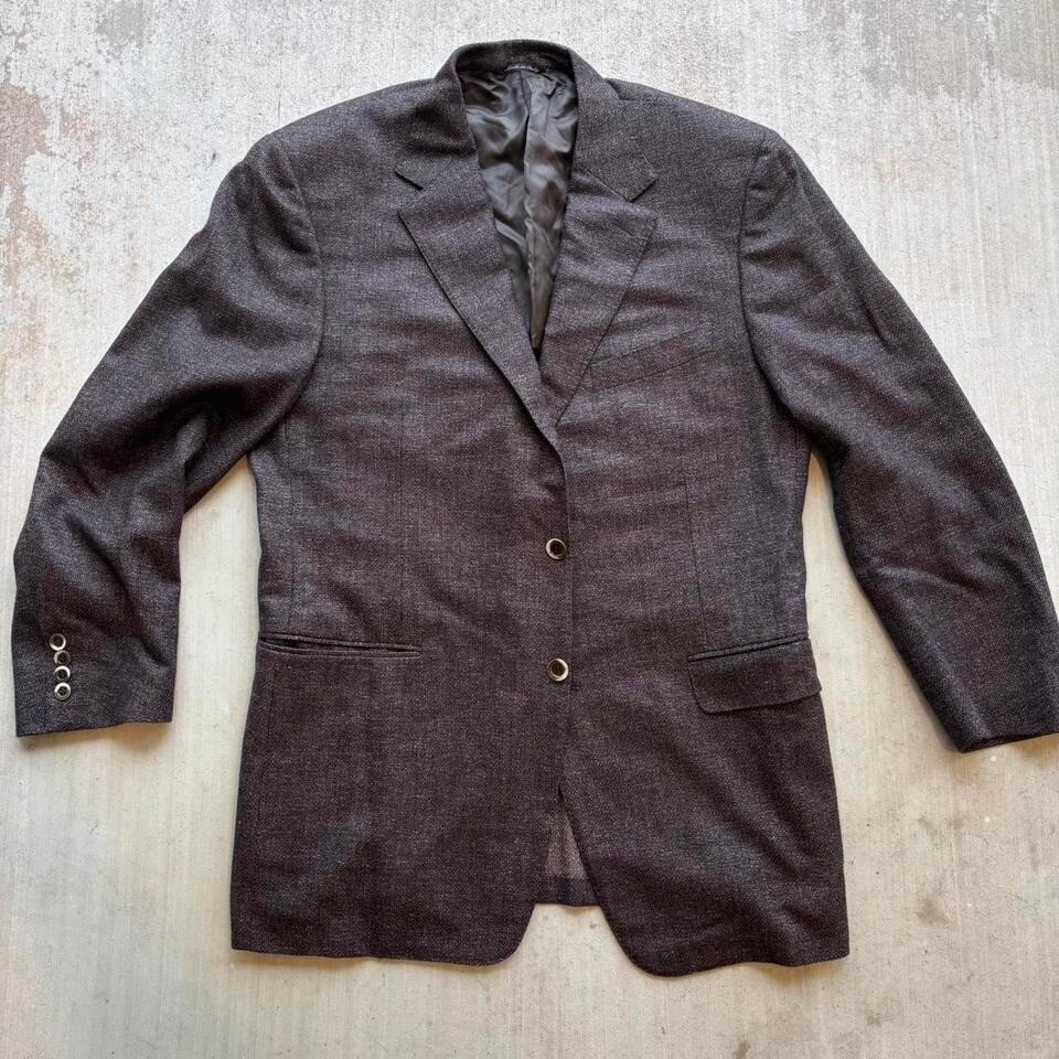 Men's Canali made in Italy Wool and Cashmere sport jacket. 54R Brown