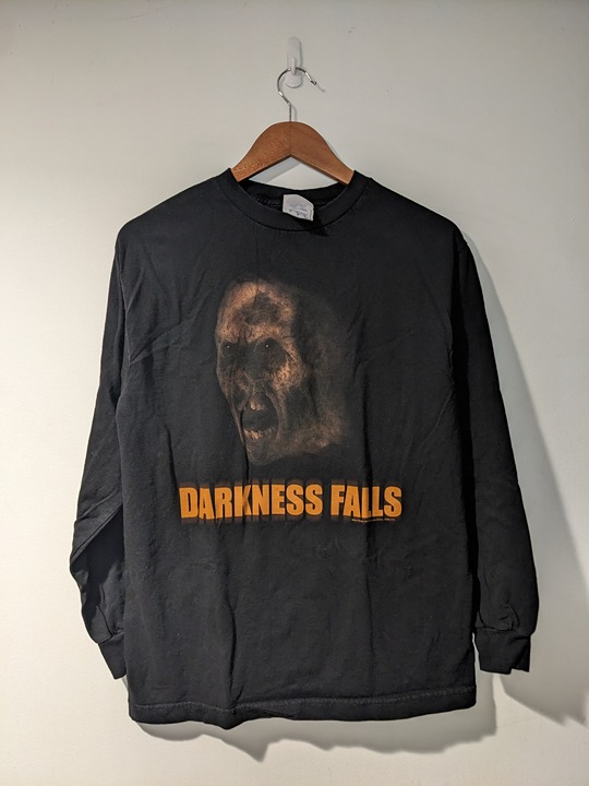 Vintage 2003 Darkness Falls Horror Movie Promo Black Medium Long-Sleeve T-Shirt