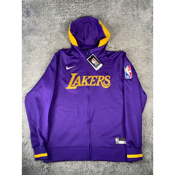 Nike LA Lakers Therma-Flex Team Issued Showtime Zip Hoodie SZ Medium Men Purple