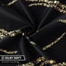 Wave Line with Dots Gold Print Design Curtains for Livingroom