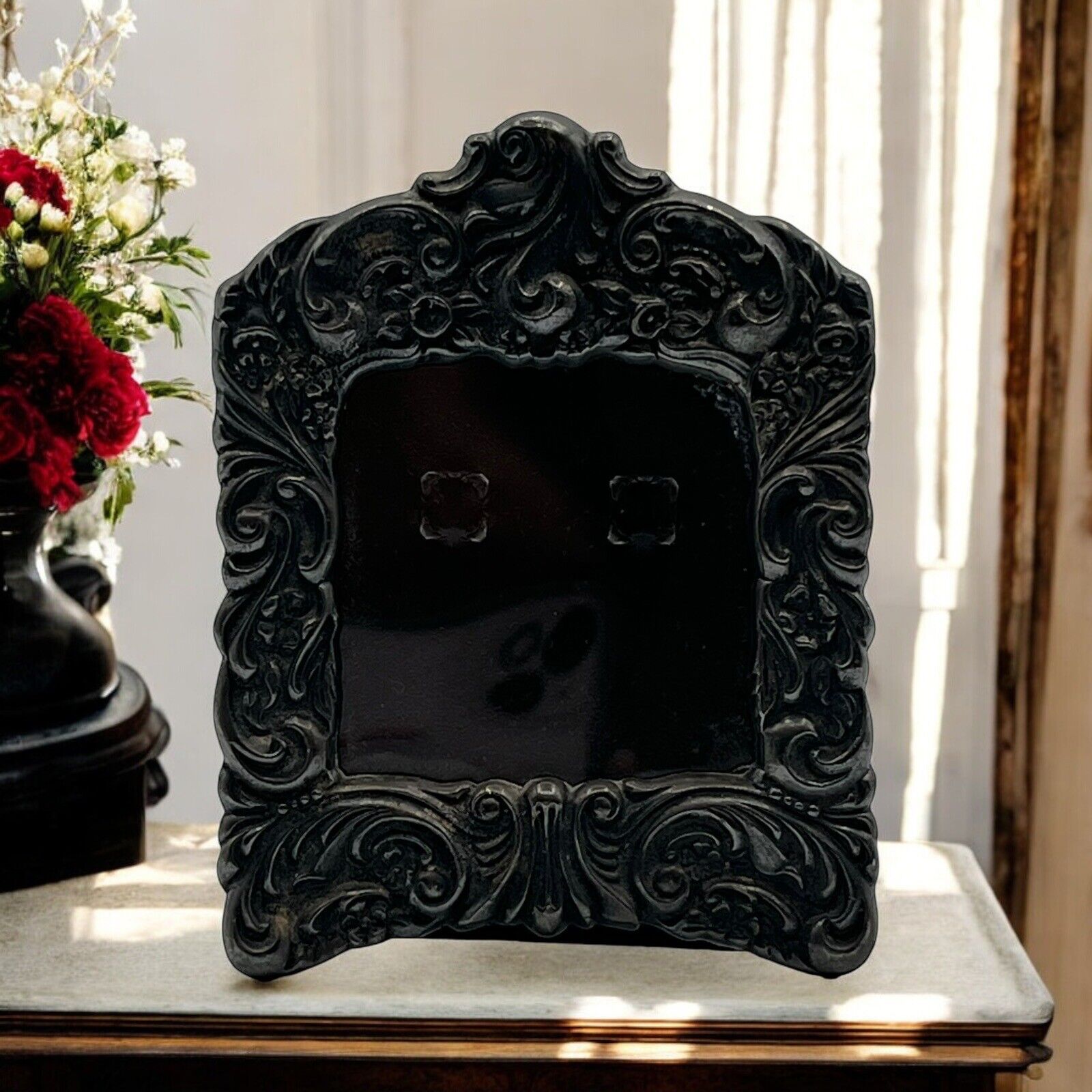 Vintage Baroque by Wallace Flower Scroll Miniature Photo Picture Frame 2.5” x