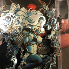 Lady death sculpted card art