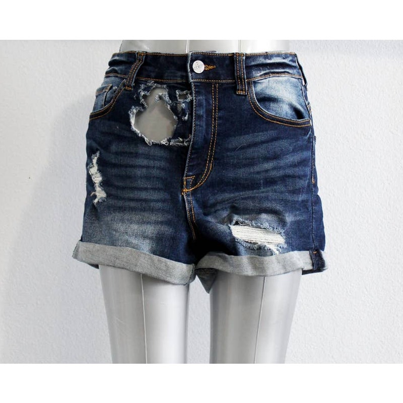 Kendall + Kylie Size 28 The Icon Cut Off Jean Extremely! Distressed Denim Shorts
