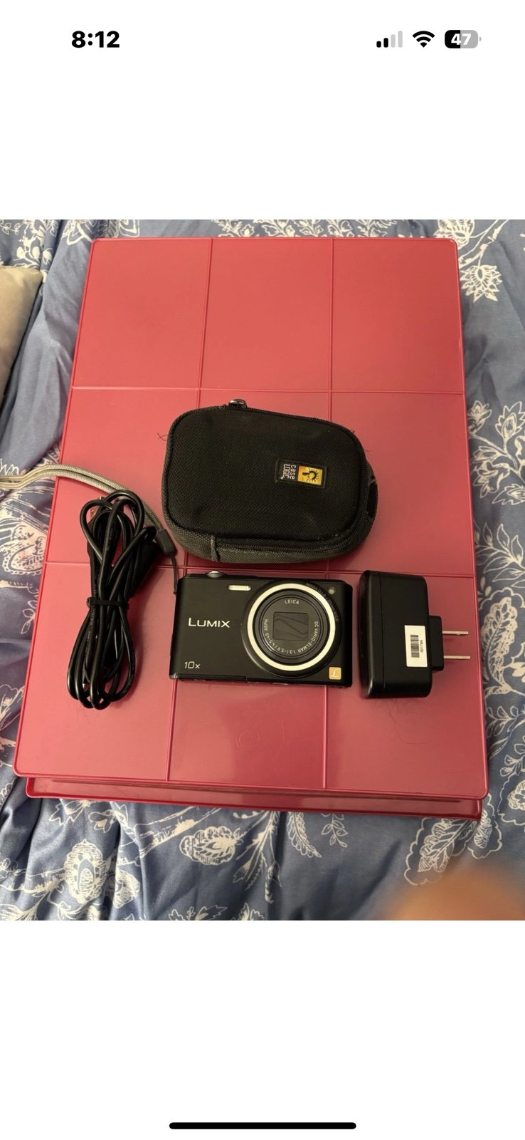 Panasonic LUMIX DMC-SZ3-16.1 MP-DigitalCamera-SD Card-Charger-USB Wire-Case-Mint