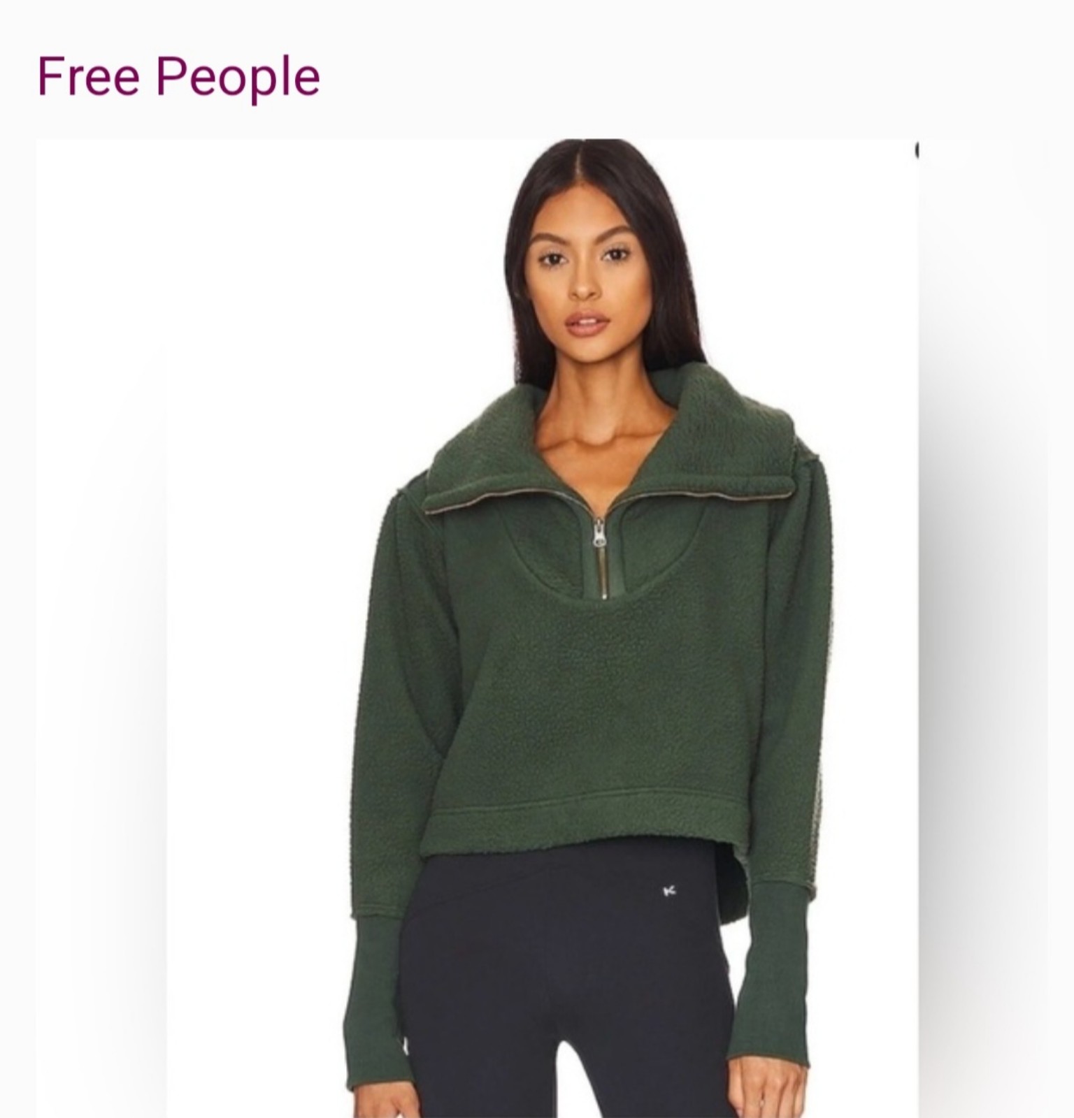 NWT FREE PEOPLE PINE ZIP UP SWEATER SIZE L