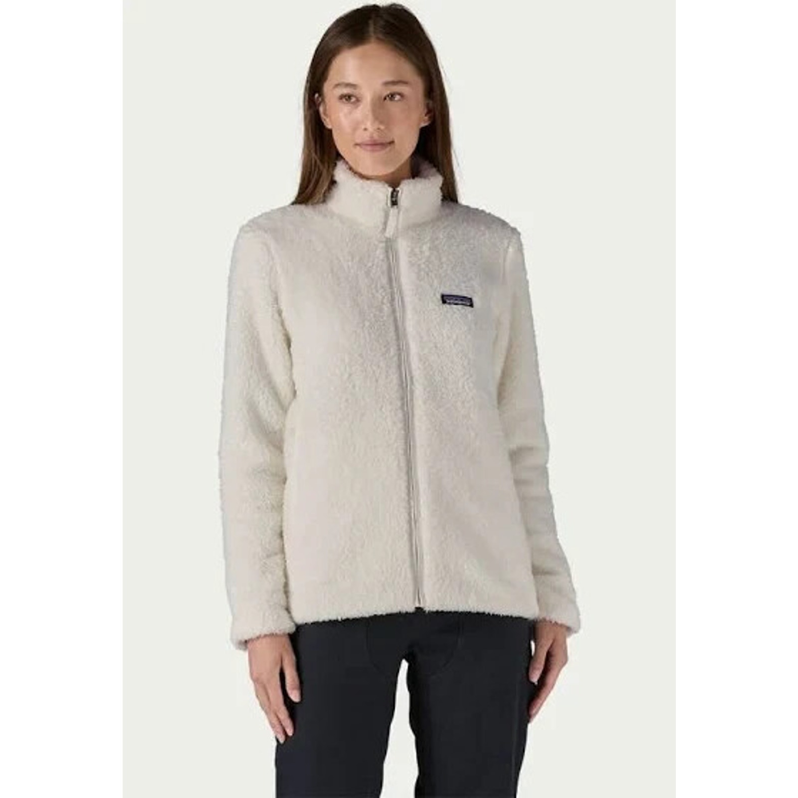 Patagonia Los Gatos White Fleece Fuzzy Jacket Full Zip Women's Size Medium