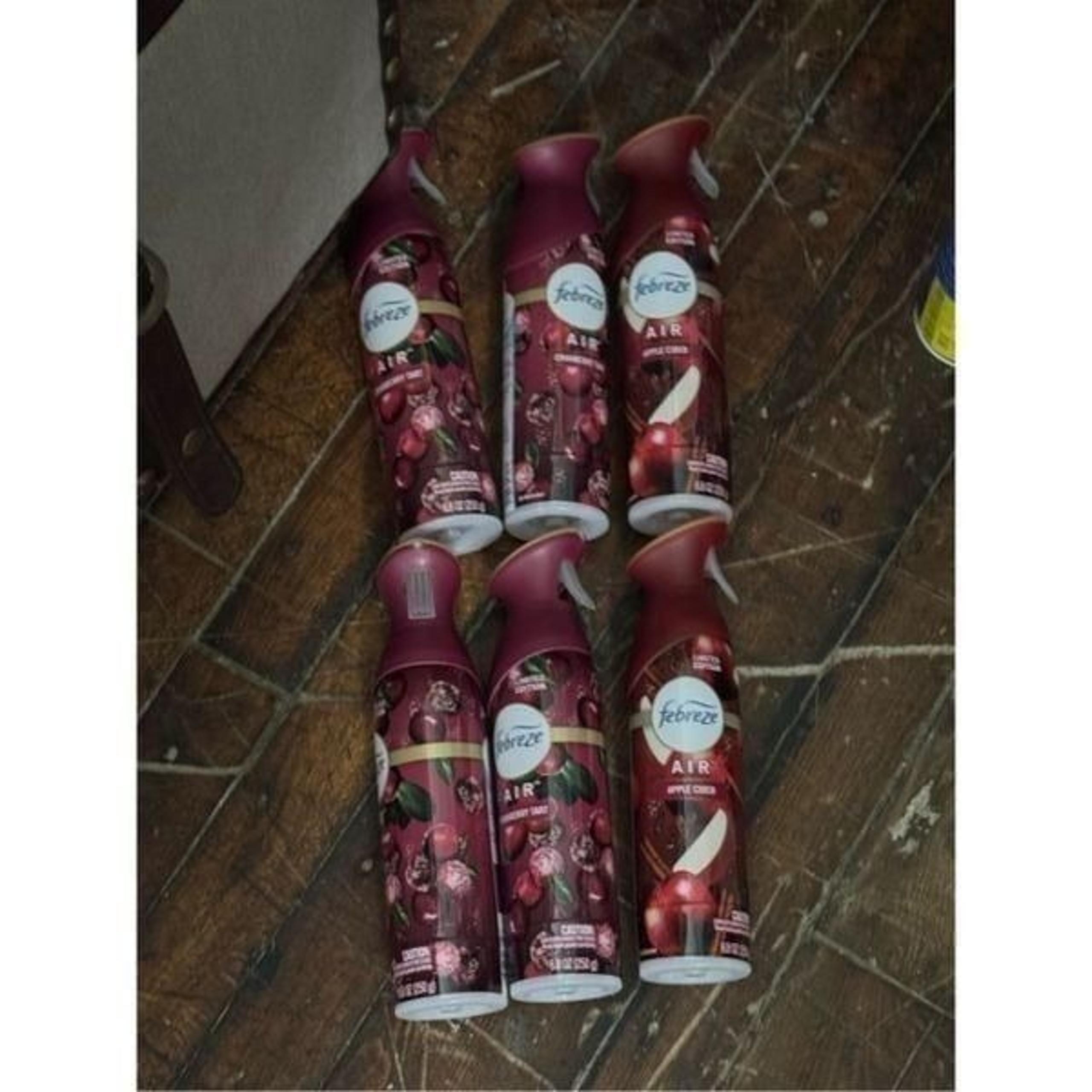 6x febreze home fragrance scents cranberry & apple cider limited edition
