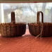Set of 2 Vintage Wicker Baskets OOAK Handmade in North Carolina