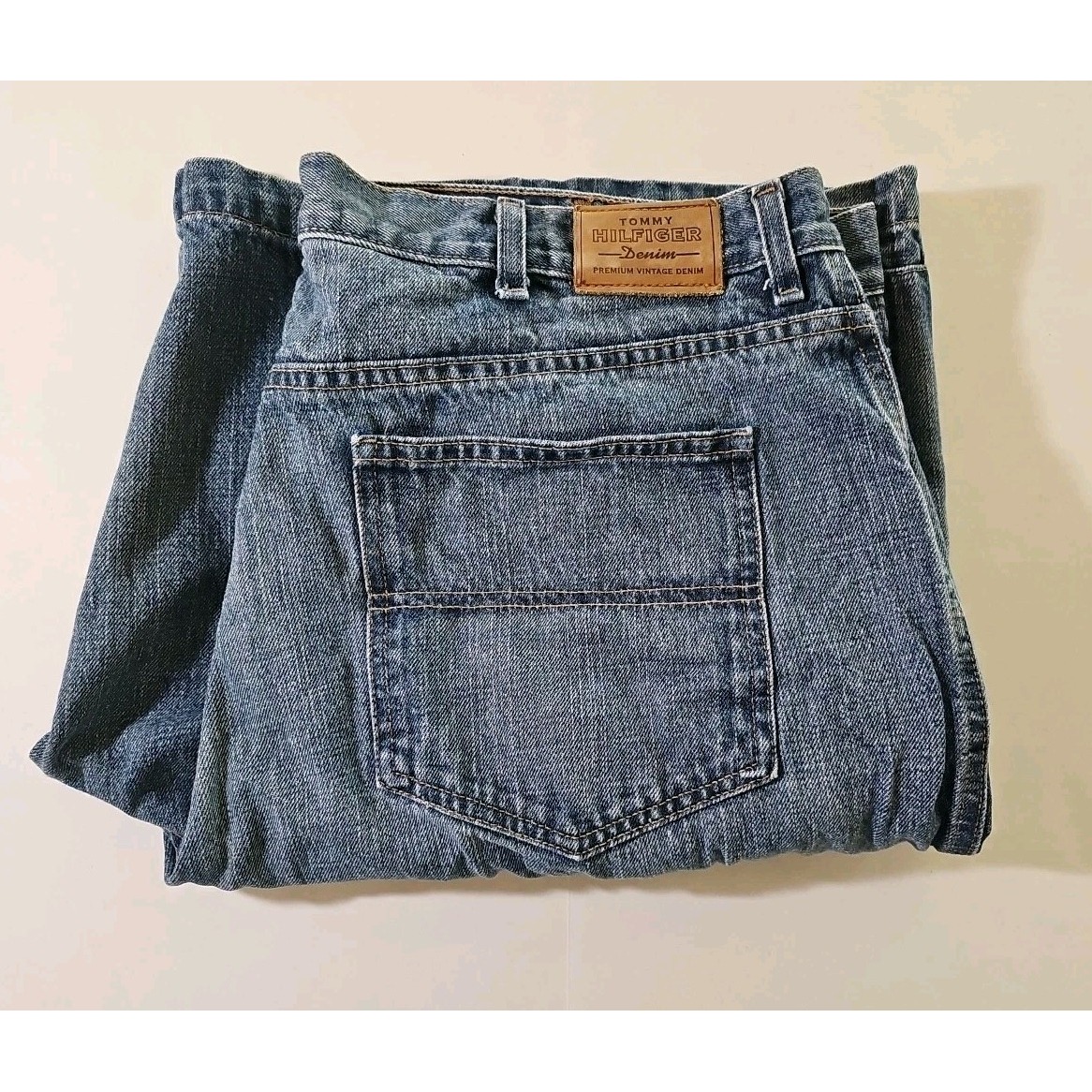 Tommy Hilfiger Carpenter Jean Shorts Mens 42 Blue Denim Baggy
