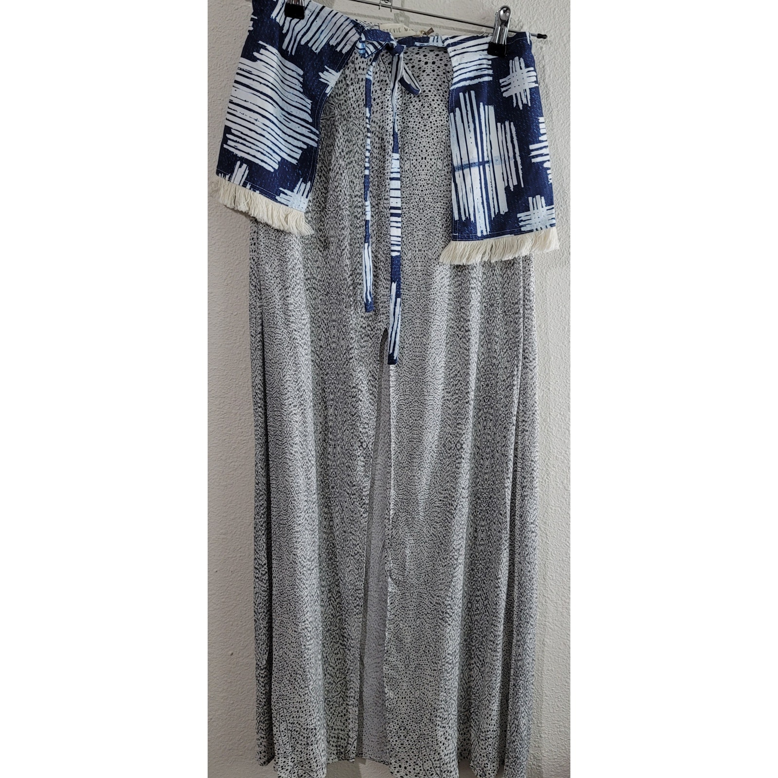 Stevie May Ikat Maxi Skirt XS New With Tags High Slit Lightweight Boho Chic