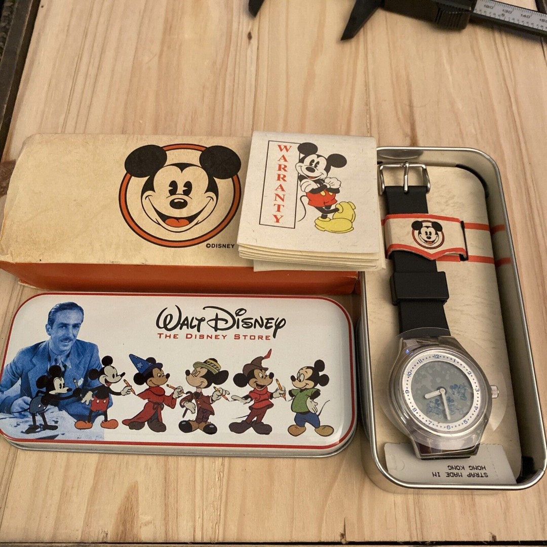 Rare Disney Animated DS1151 Watch With Tin New Old Stock New Battery