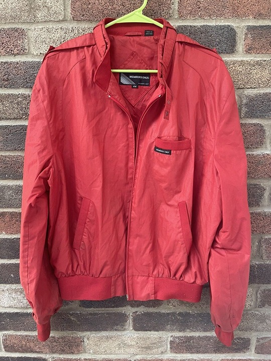 Members Only Cafe Racer Bomber Jacket Red Burgundy Men's Size 44