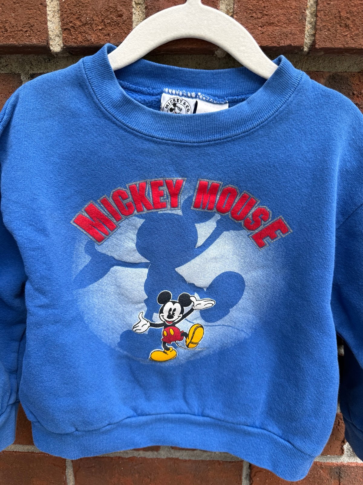 Vintage 90s Y2K Mickey Mouse Disney Blue Sweatshirt Size 4T