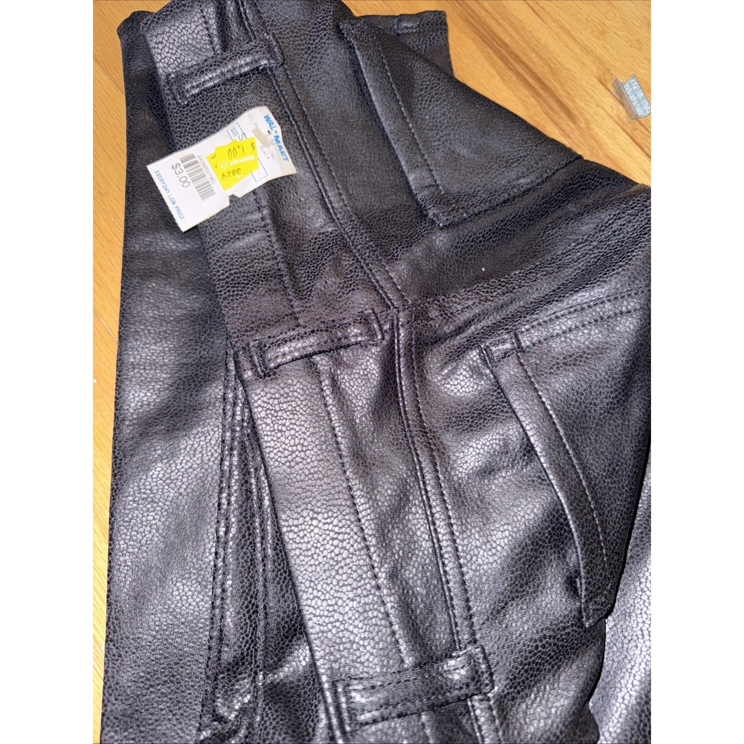 Faded Glory Faux Leather Jeans Size Small