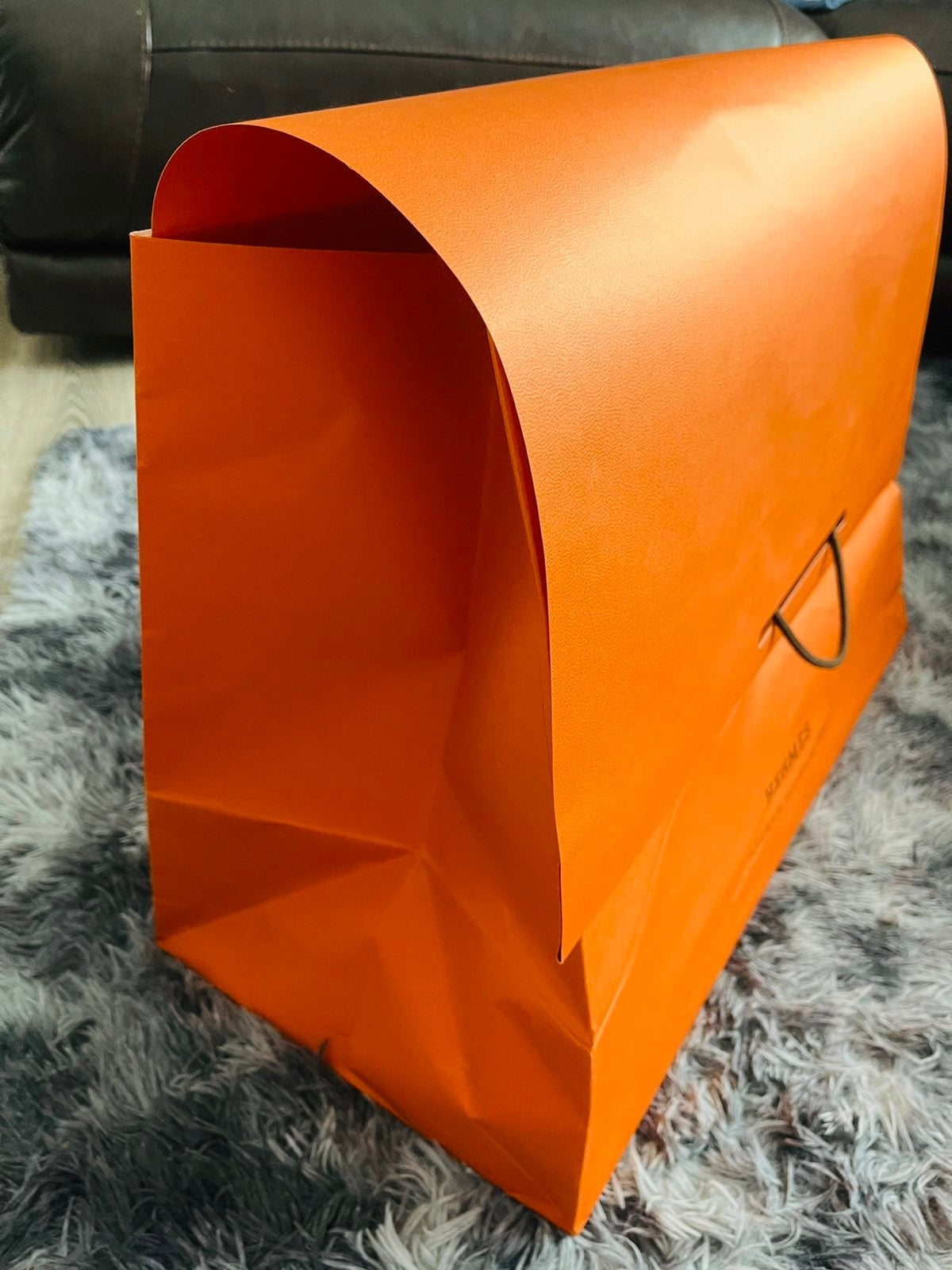 Extra large size HERMES paper shopping bag with lid