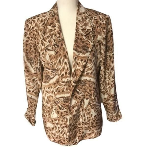 vintage 1970’s cat print blazer