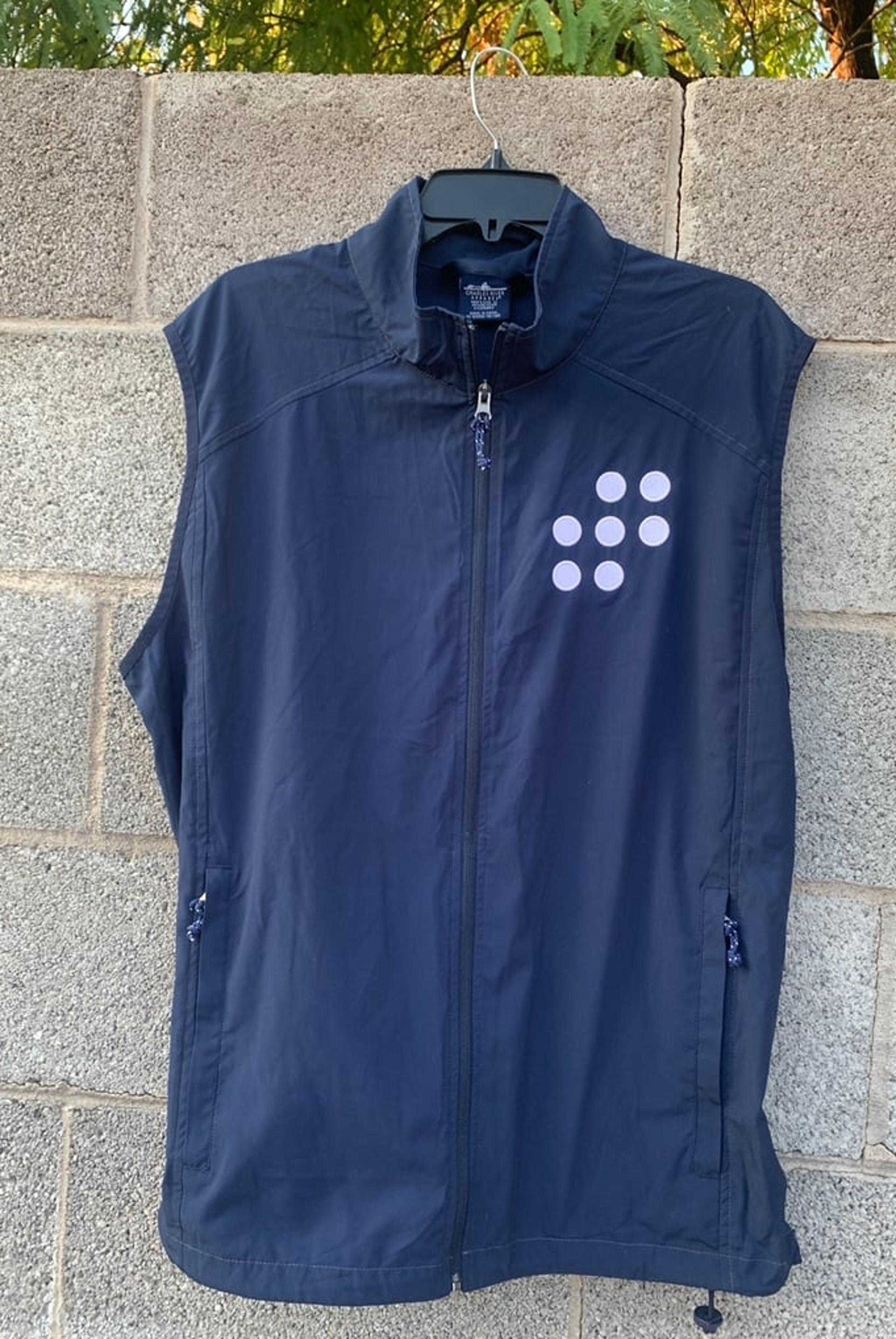 Charles River Apparel Vest Mens Blue Full Zip Front Pack N Go Size X-LARGE NEW