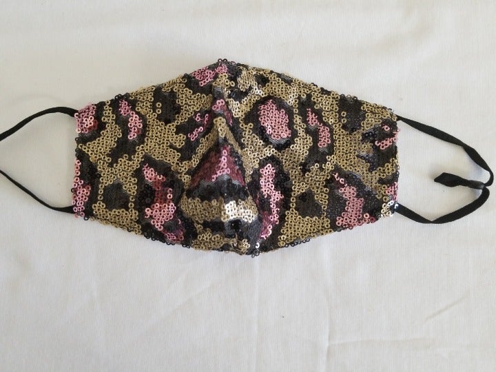 6 Piece Ladies Bling Sequin Face Mask Set.