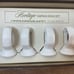 Set of 4 Pfaltzgraff Stoneware USA Heritage White Napkin Rings w/ Box Vintage