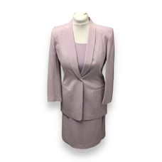 Jones New York Women’s 2-Piece Silk Suit Dress, Lilac, size 10