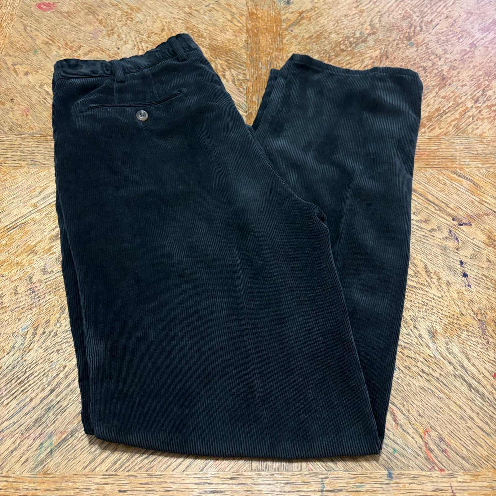 Peter Millar Corduroy Mens Pants Nanolux Black Size 33 X 33. See pictures for re