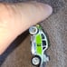 Tyco Pro Funny VW Chrome/Green #3 Rare slot car