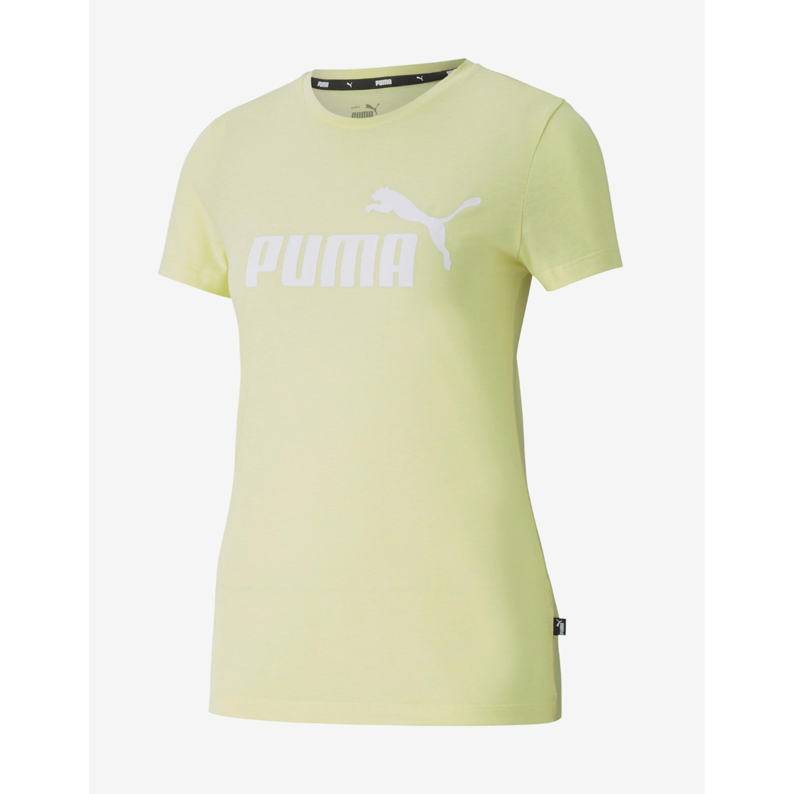 Puma Women's ESS Logo Tee in Spring Yellow Short Sleeve Shirt X-Small XS NWT
